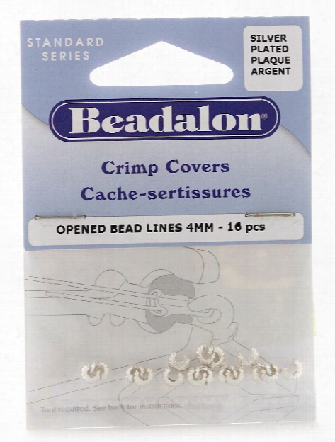 Silver Plated Crimp Covers 4 Mm Pack Of 16