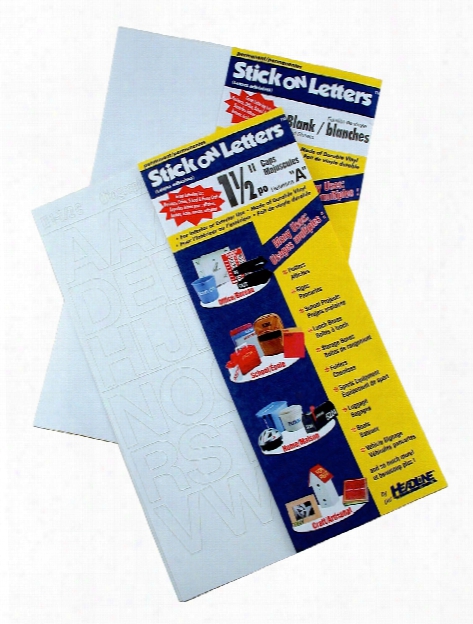 White Vinyl Stick-on Letters Or Numbers 1 2 In. Helvetica Capitals And Numbers