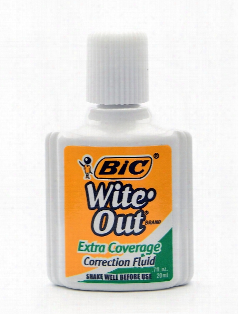 Wite-out Extra Coverage Correction Fluid 0.7 Oz. Bottle