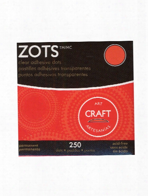 Zots Singles Clear Adhesive Dots 1 2 In. Large Dots Roll Of 250