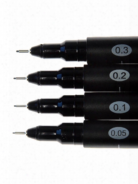 Blackliner Fine Line Drawing Pen Sets 4 Assorted Fine