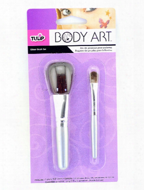 Body Art Glitter Brushes Pack Of 2