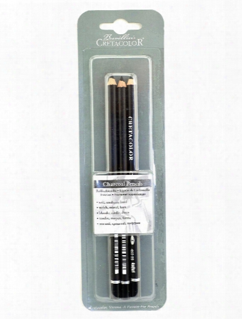 Charcoal Pencil Set Soft, Mediu, Hard Set Of 3