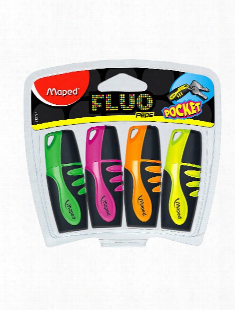 Fluo Mini Highlighter Assorted Set Of 4