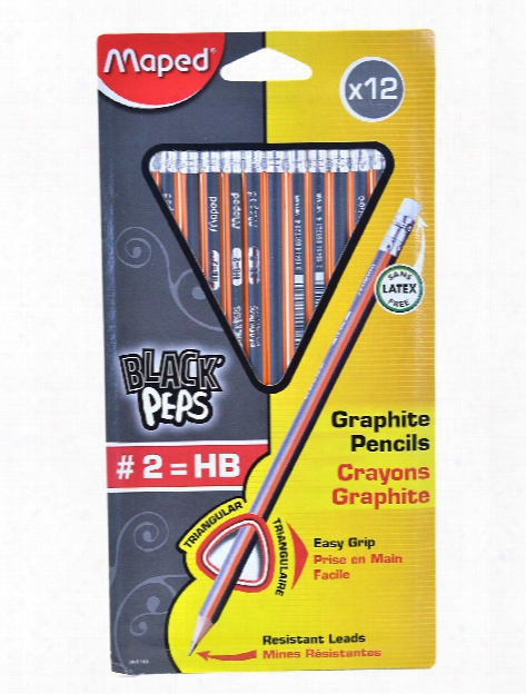 Graphite #2 Triangular Pre-sharpened Pencil Card Of 12