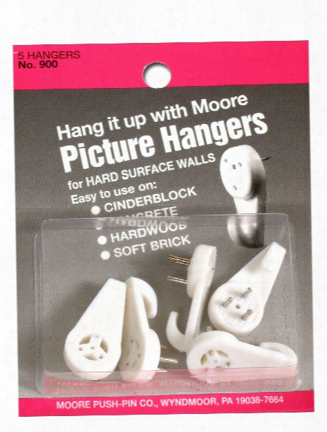 Hardwall Picture Hangers Up To 15 Lbs. Pack Of 5