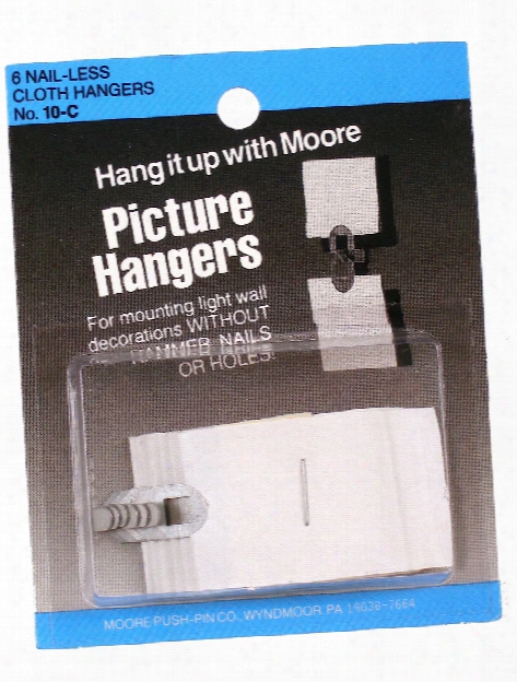 Nail-less  Cloth Picture Hangers Pack Of 6