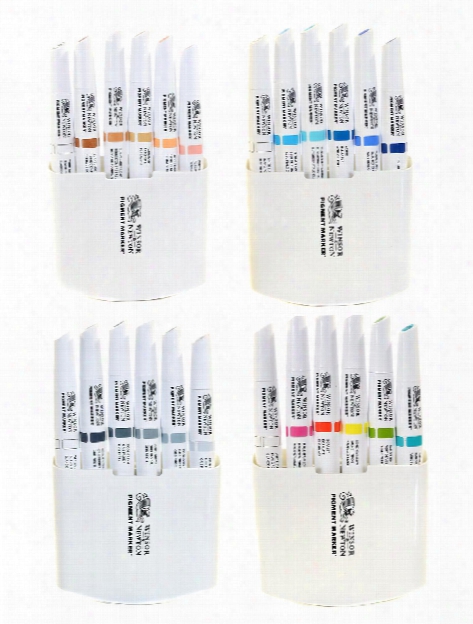 Pigment Marker Sets Blue Tones Set Of 6