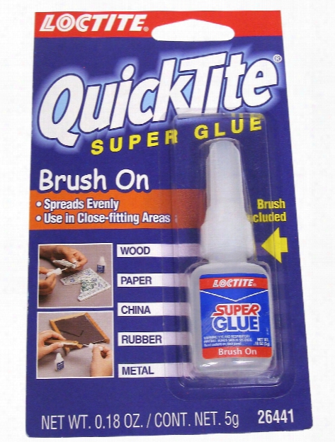 Quicktite Super Glue Brush-on 0.18 Oz.