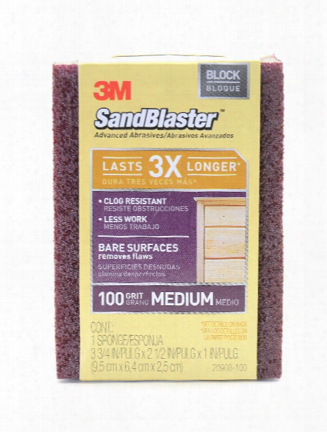 Sandblaster Sanding Pads And Sponges 100 Grit Sanding Sponge