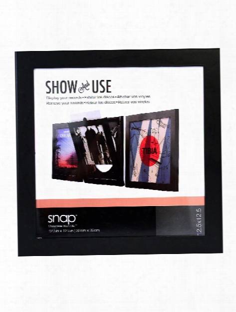 Snap Show And Use Vinyl Record Flip Frame 12.5 In. X 12.5 In. Black