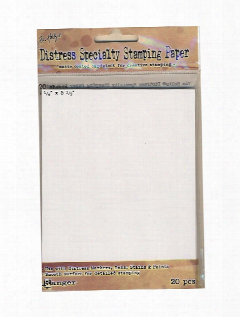 Tim Holtz Distress Specialty Stamping Paper 4 1 4 In. X 5 1 2 In. Pack Of 20 Sheets