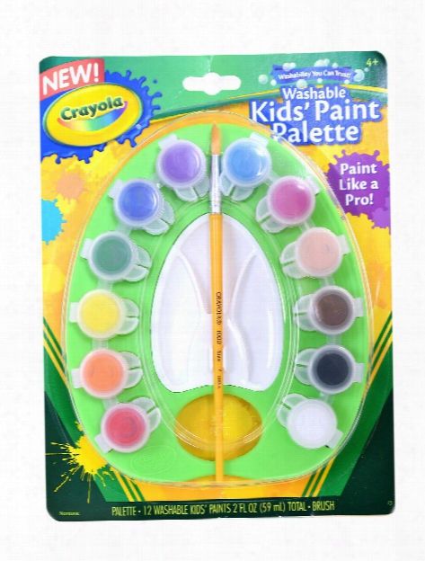 Washable Kid's Paint Pot Palette Set Of 12