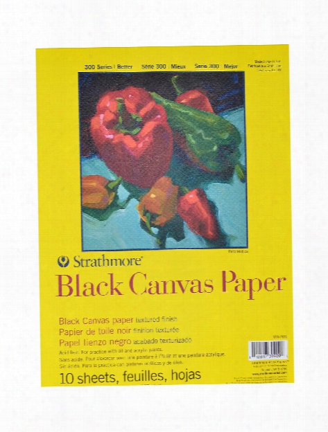 300 Series Black Canvas Paper 9 In. X 12 In. 10 Sheets