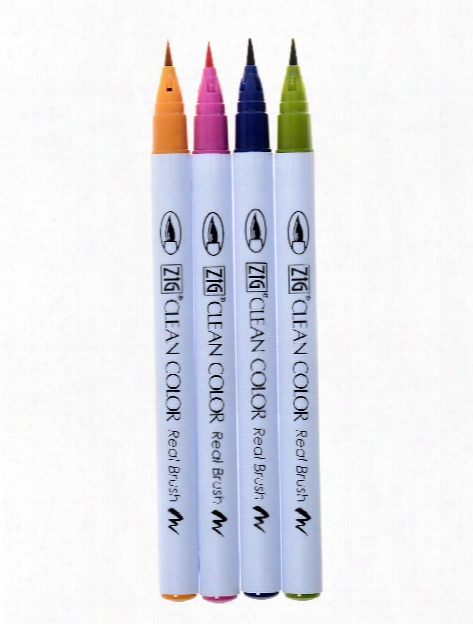 Clean Color Real Brush Marker Sets Pale Set Of 4