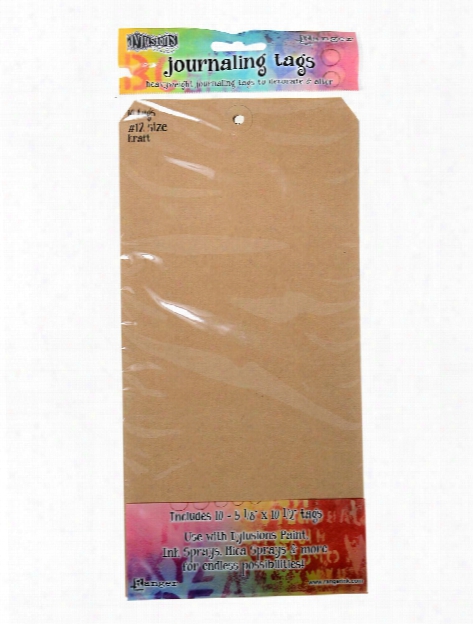 Dylusions Journaling Tags Natural #10 4 1 8 In. X 8 1 2 In. Pack Of 10