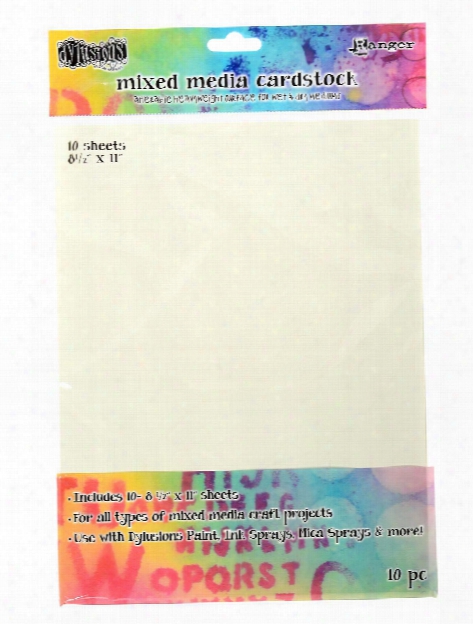 Dylusions Mixed Media Cardstock 8 1 2 In. X 11 In. Pack Of 10 Sheets