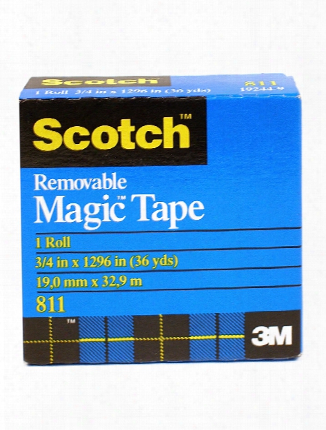 Scotch Magic Tape Removable 811 3 4 In. X 18 Yd. Dispenser Roll