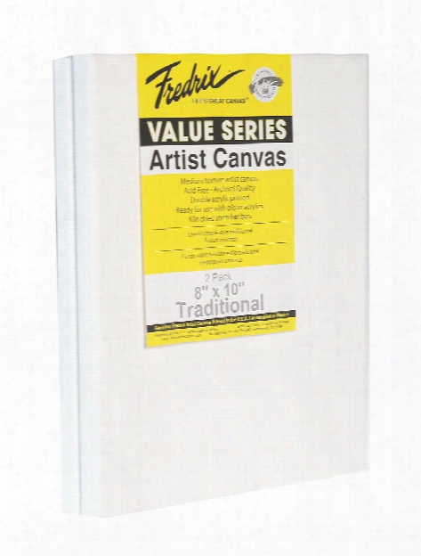 Value Series Traditional Stretched Canvas 2 Packs 8 In. X 10 In.