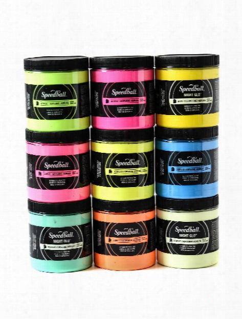 Acrylic Screen Printing Ink Fluorescent Hot Pink 8 Oz.