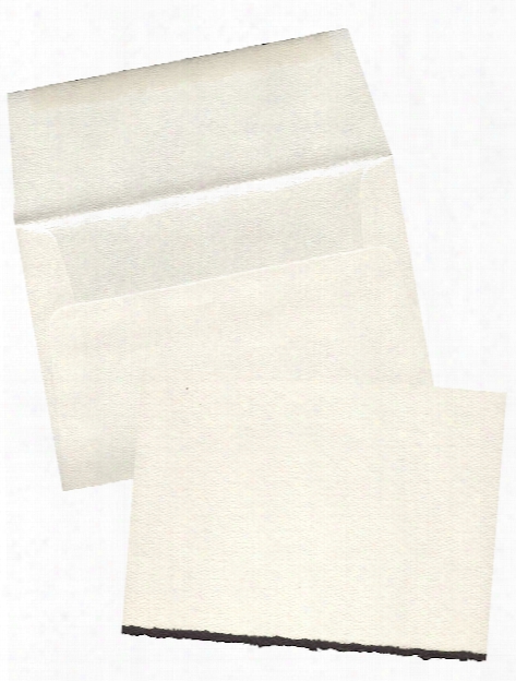 Blank Greeting Cards With Envelopes Flourescent White With Same Deckle Pack Of 50