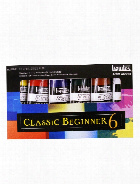 Classic 6 Heavy Body Acrylic Color Beginner Set Of 6