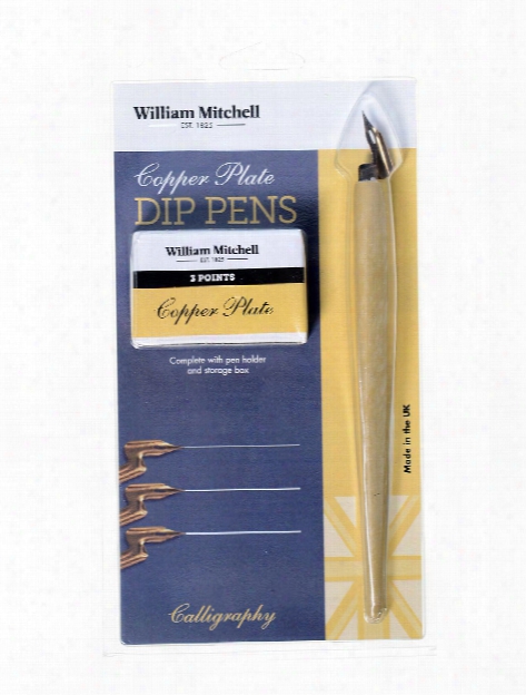 Copper Plate Dip Pens Set Of 3
