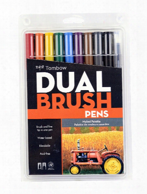Dual End Brush Pen Sets Muted Set Of 10