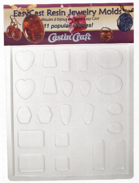 Easycast Resin Jewelry Molds Tray Of 11 Shapes