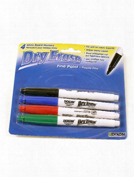 Fine Tip Dry Erase Marker Set Set Of 4