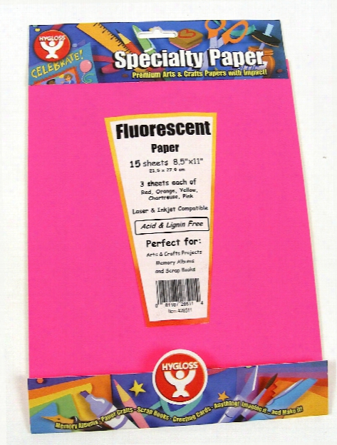 Fluorescent Paper Pack Of 15