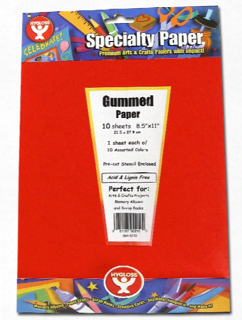 Gummed Paper Activity Kit Assorted 8 1 2 In. X 11 In. Pack Of 10