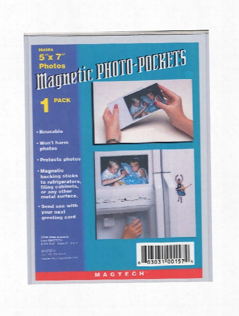 Magnetic Photo Pockets 5 In. X 7 In. Pack Of 1