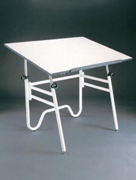 Opal Drafting Table 24 In. X 36 In. White Top With Black Base