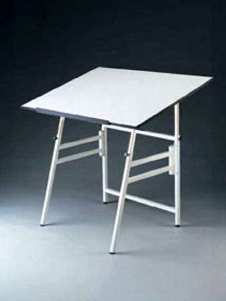 Professional Drafting Table 24 In. X 36 In. White Top Iwth Black Base