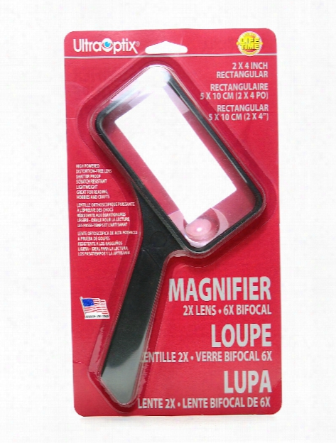 Rectangular Magnifier 2 In. X 4 In. 2x (6x Bifocal)