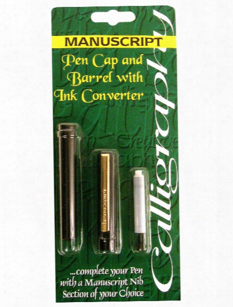 Standard Calligraphy Pen Cap And Barrel With Ink Converter Cap, Barrel And Converter