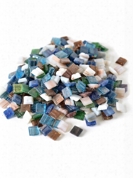 Vitreous Glass Mosaic Tiles - Metallic Colors Assorted 3 4 In. Pack Of 24