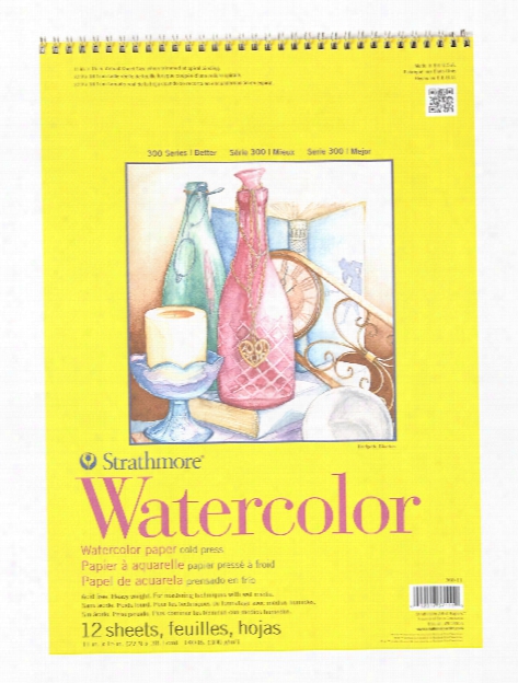 300 Series Watercolor Paper 9 In. X 12 In. Pad Of 12 Tape Bound