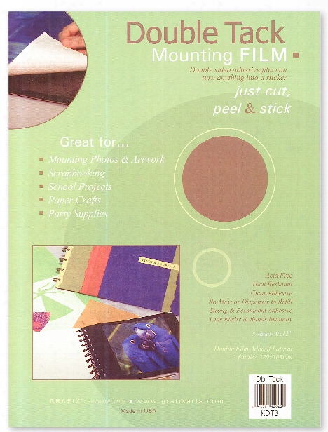 Double Tack Mounting Film 9 In. X 12 In. Each