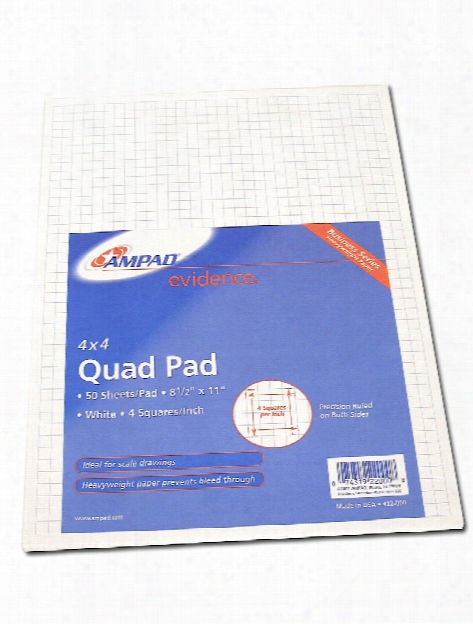 Evidence Quad Pads 4 X 4 8 1 2 In. X 11 In.