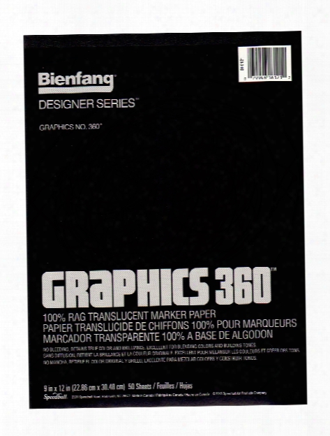 Graphics 360 100% Rag Translucent Marker Paper 14 In. X 17 In. Pad Of 100