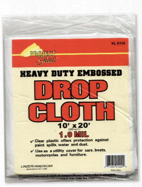 Heavy Duty Embossed Drop Cloth 1 Mm Thick 10 Ft. X 20 Ft.