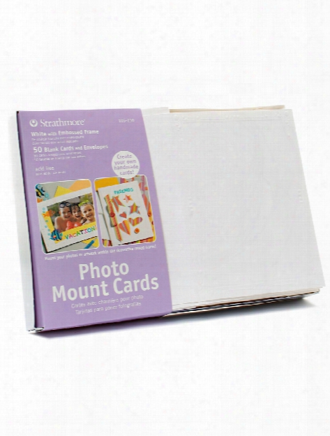 Photo Mount Greeting Cards White Pack Of 50