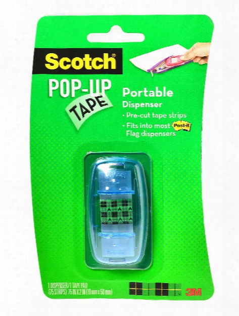 Scotch Pop-up Tape Strip Dispenser Dispenser With 2 Tape Pads