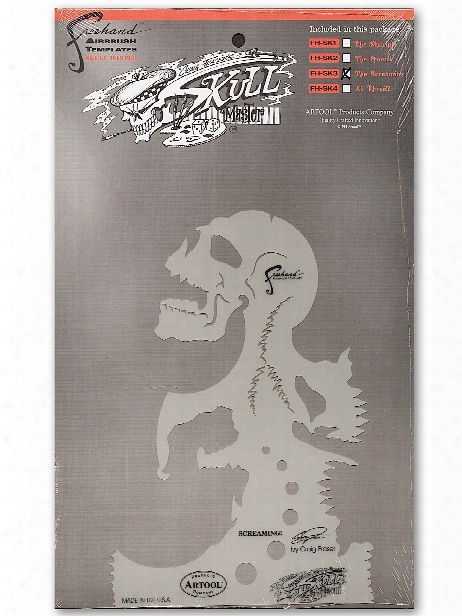 Skull Master Feehand Airbrush Templates By Craig Fraser 7 In. X 9 3 4 In. The Frontal