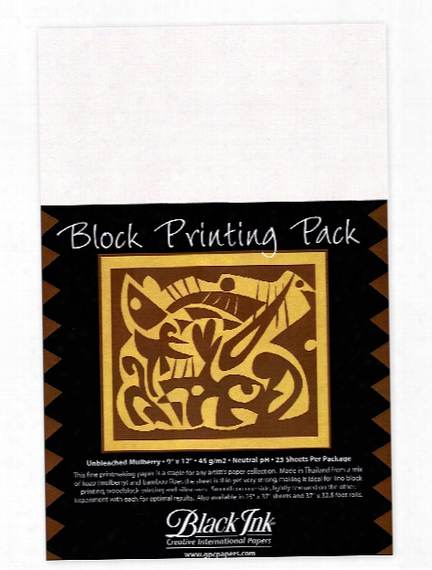 Thai Mulberry Block Printing Paper Packs Unbleached Mulberry