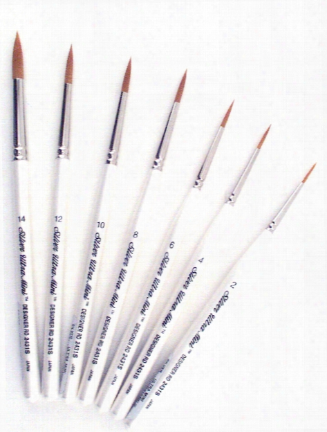 Ultra Mini Series Golden Taklon Brushes 20 0 Script Liner