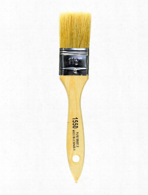 White Chinese Bristle Brushes 1 1 2 In.