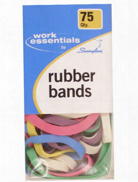 Work Essentials Colored Rubber Bands Pack Of 75